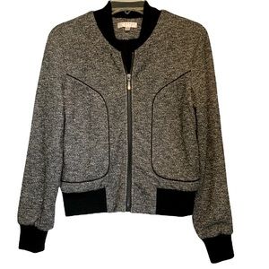 Kenar Bomber Style Jacket Black/White Size Medium